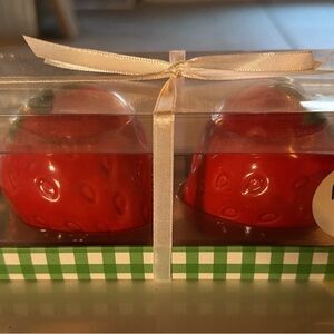 Red Strawberry Salt and Pepper Shakers